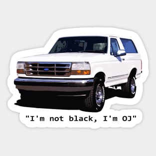 OJ Simpson Bronco Sticker